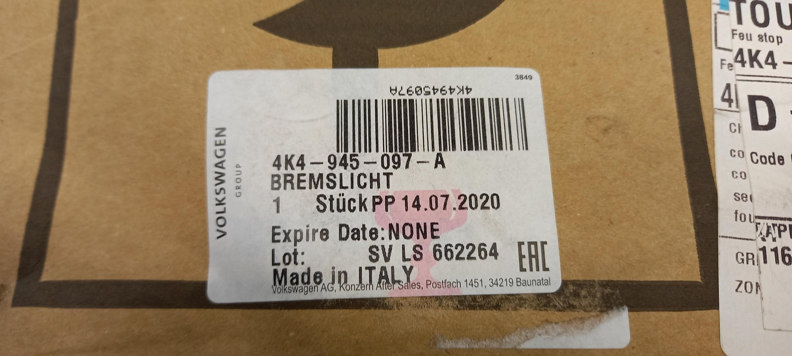 Original OE Volkswagen Zusatzbremsleuchte 4K4945097A