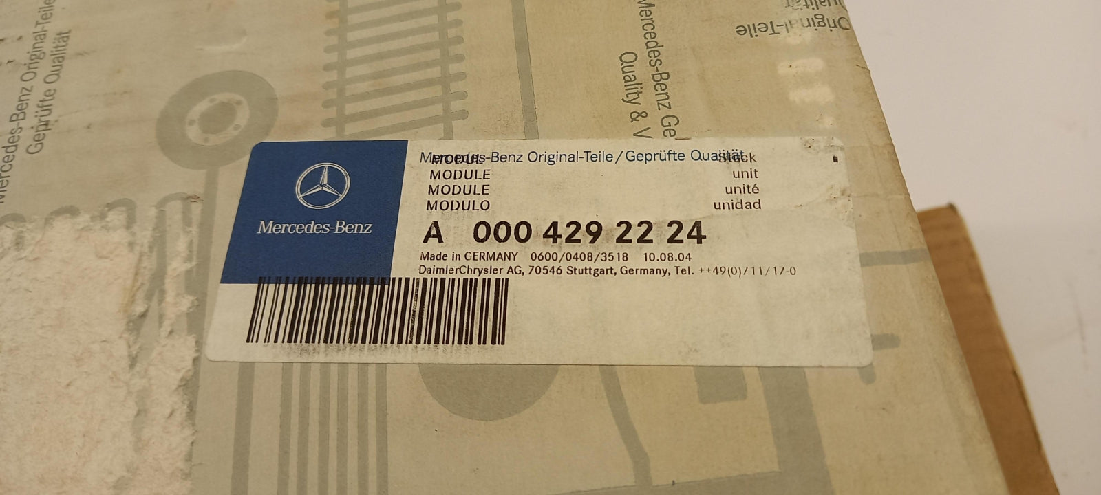 Original OE MERCEDES-BENZ Bremsanlage Hydraulikaggregat A0004292224