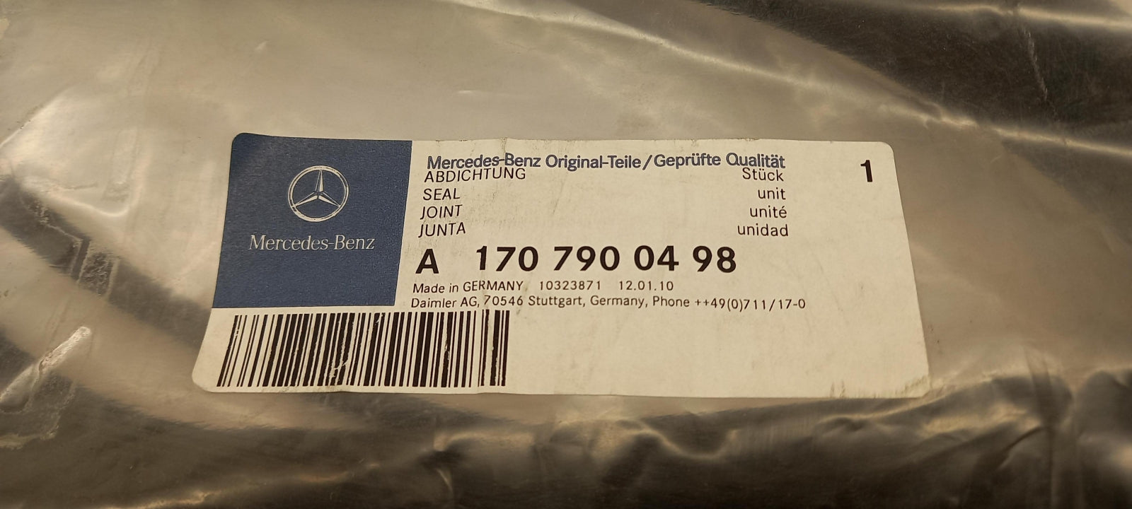 Original OE MERCEDES-BENZ Faltdach Dichtung A1707900498