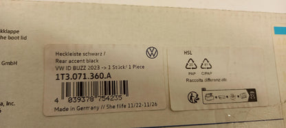Original VW ID. Buzz (EB) 2023> Heckklappe Zierleiste Schwarz hinten 1T3071360A