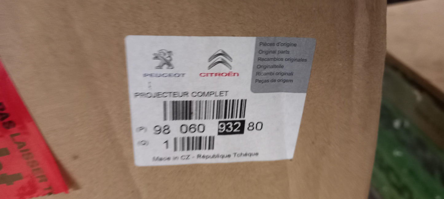 Original OE Peugeot Scheinwerfer 9806093280