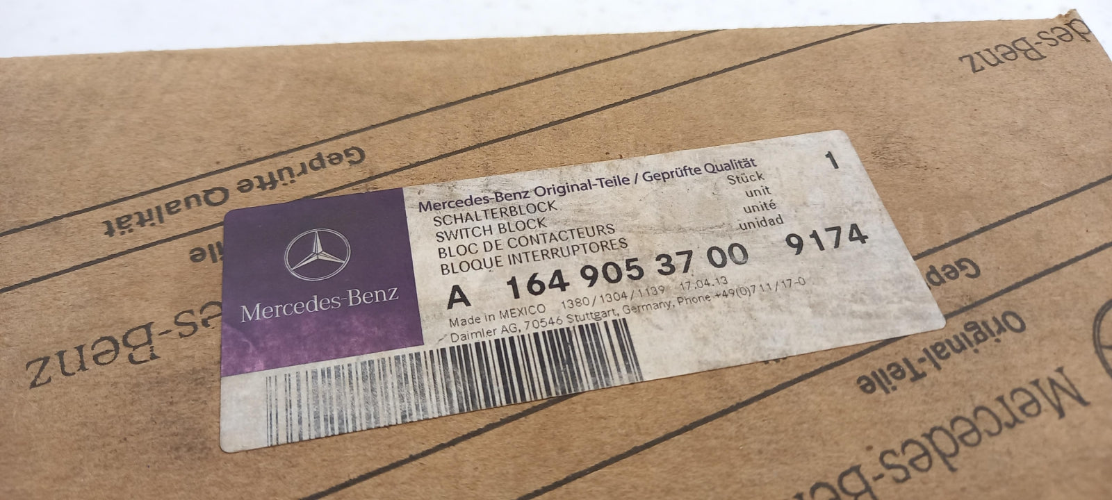 Original OE MERCEDES-BENZ Schaltereinheit A16490537009174