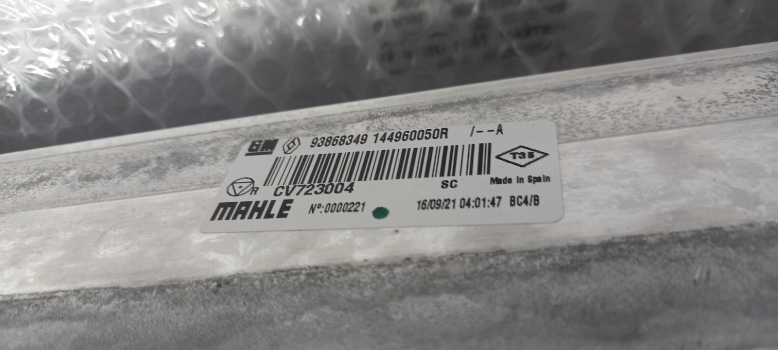 Original OE FIAT Ladeluftkühler 6000618095