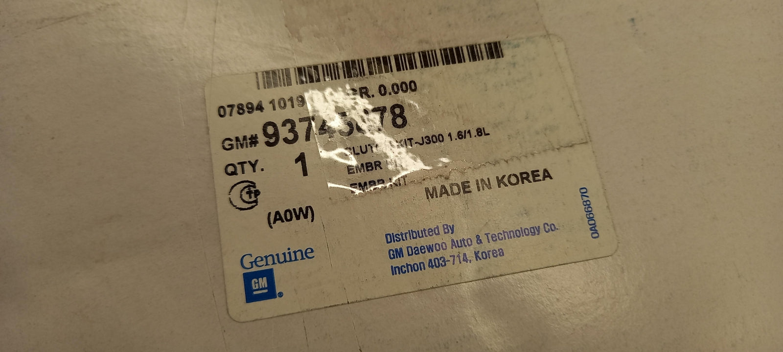 Original OE OPEL Kupplungssatz 93745878