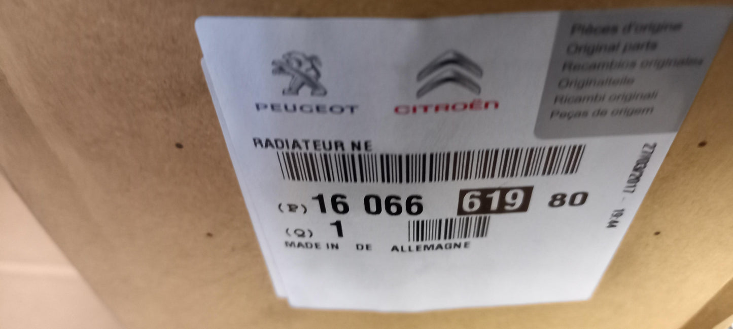 Original OE Peugeot Wasserkühler 1606661980