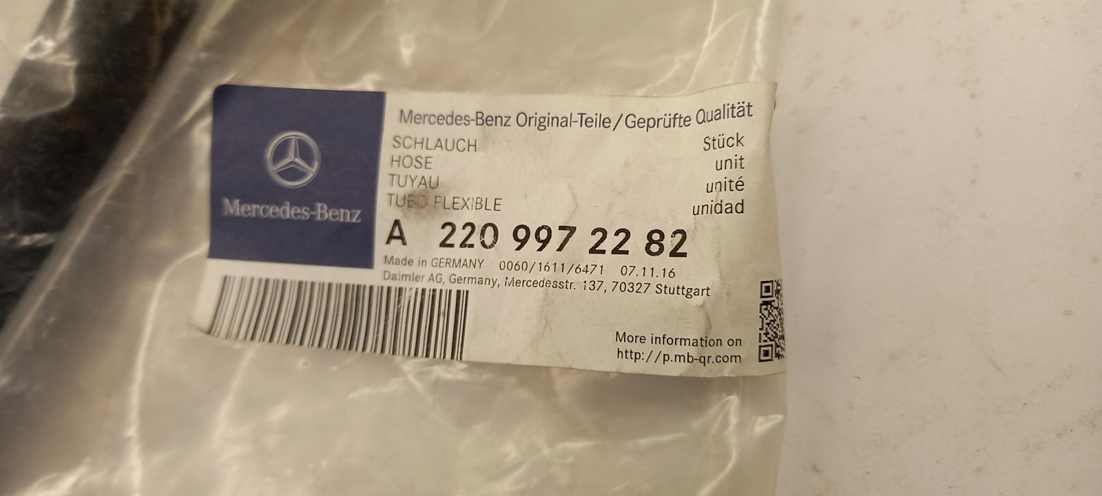 Original OE MERCEDES-BENZ A2209972282