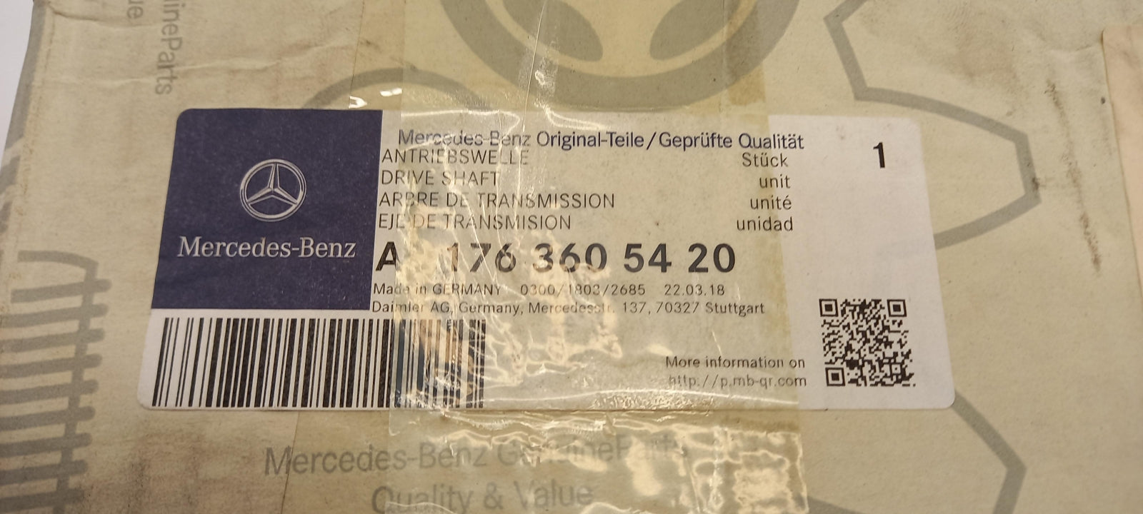 Original OE MERCEDES-BENZ A1763605420