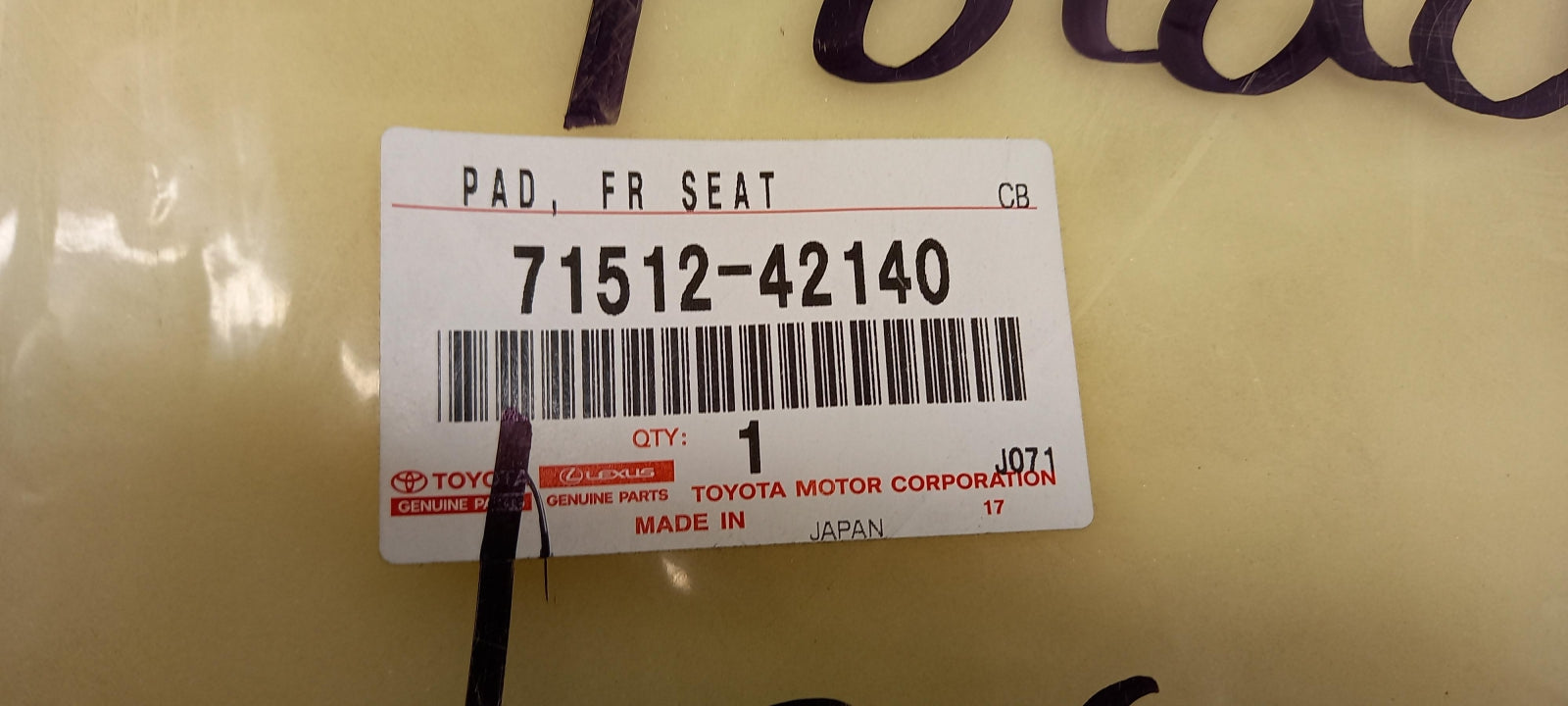 Original OE TOYOTA Sitz 7151242140