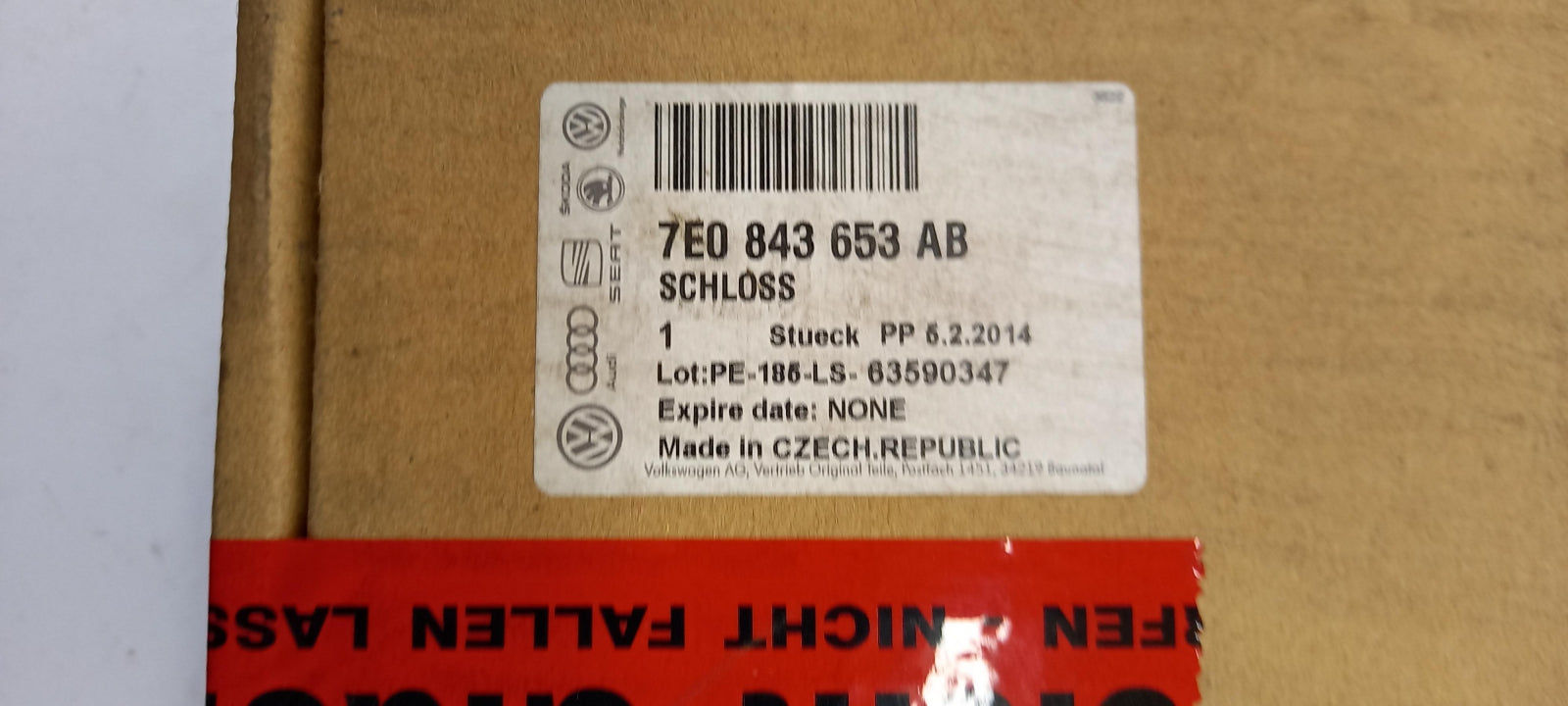 Original OE Volkswagen Türschloss 7E0843653AB