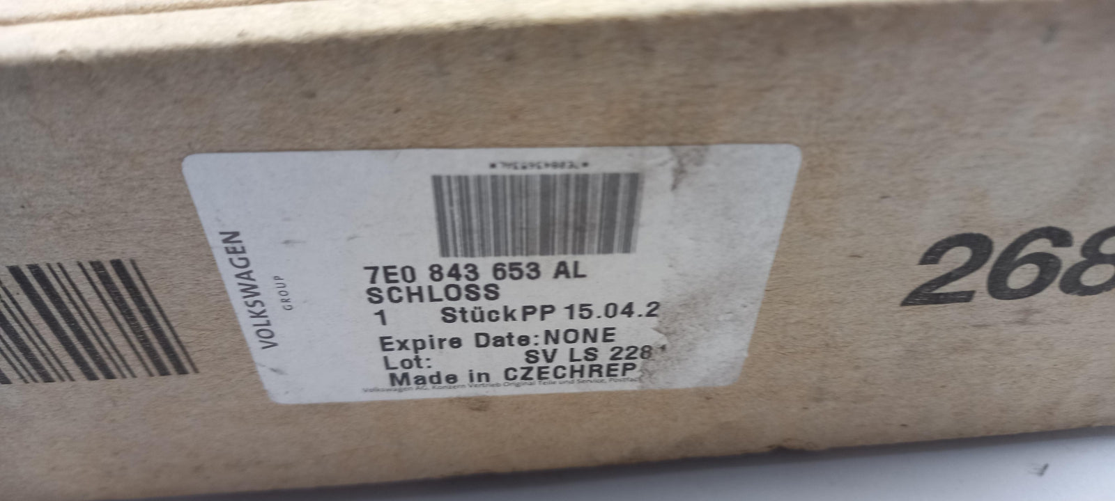 Original OE Volkswagen Türschloss 7E0843653AL