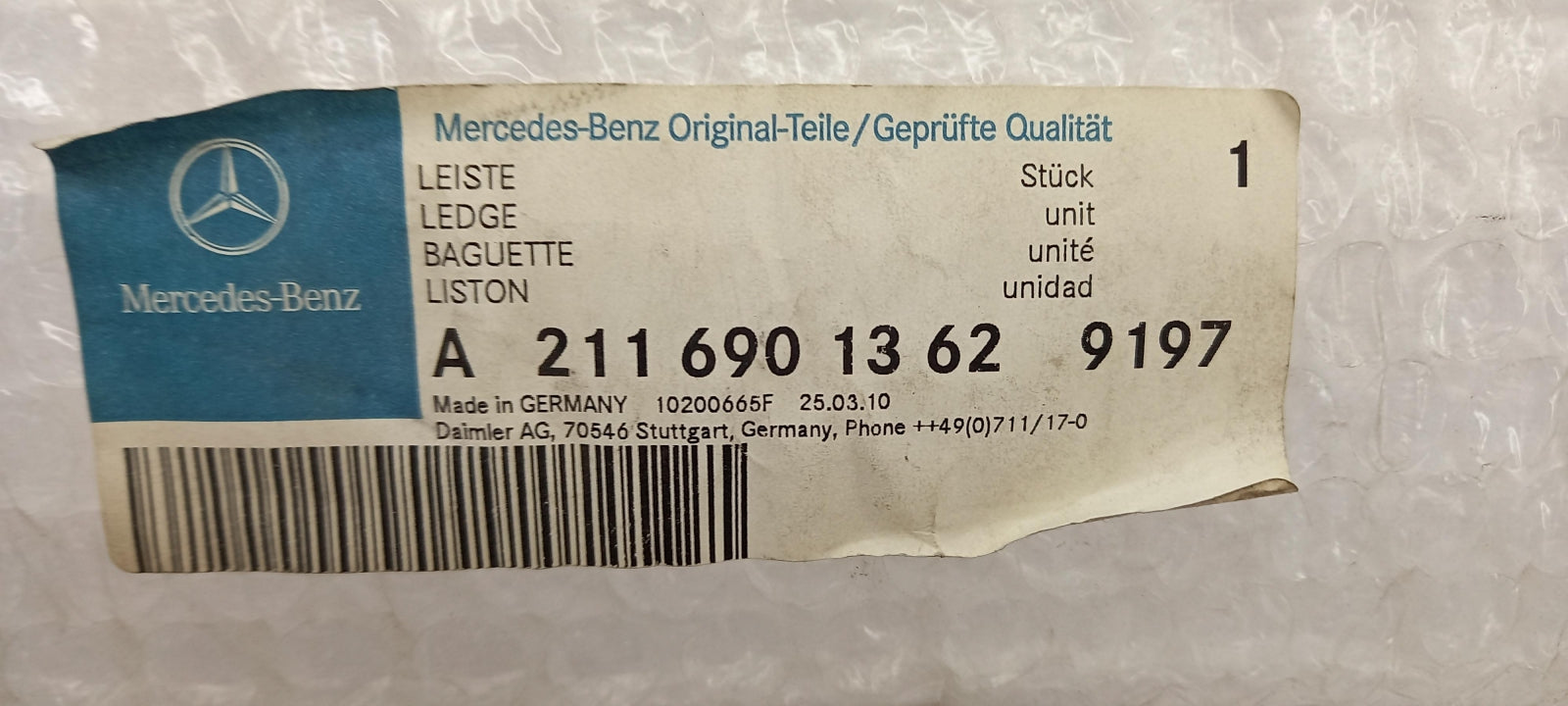 Original OE MERCEDES-BENZ A21169013629197
