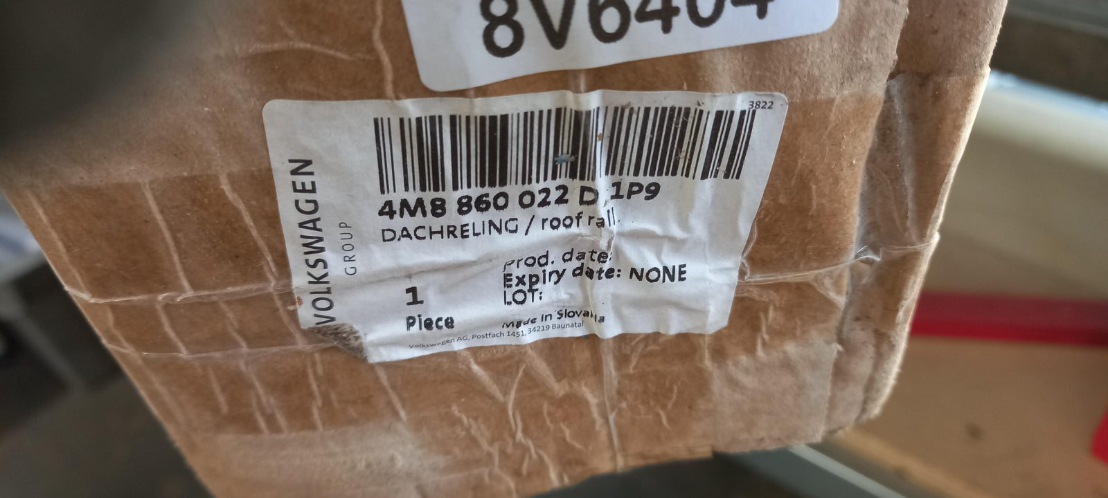 Original OE Volkswagen Dach Führungsschiene 4M8860022D1P9