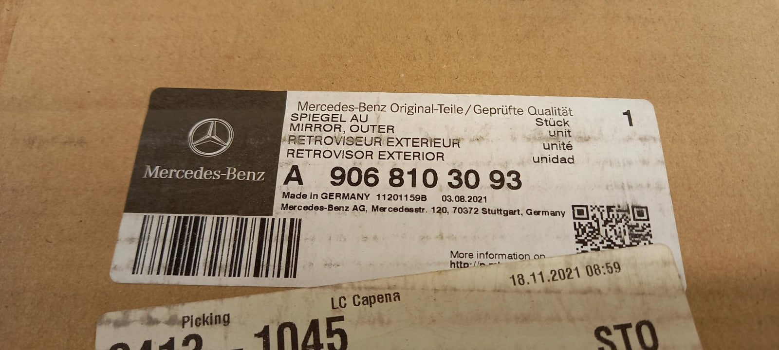 Original OE MERCEDES-BENZ Außenspiegel A9068103093