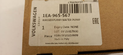 Original OE Volkswagen Zusätzliche Wasserpumpe 1EA965567
