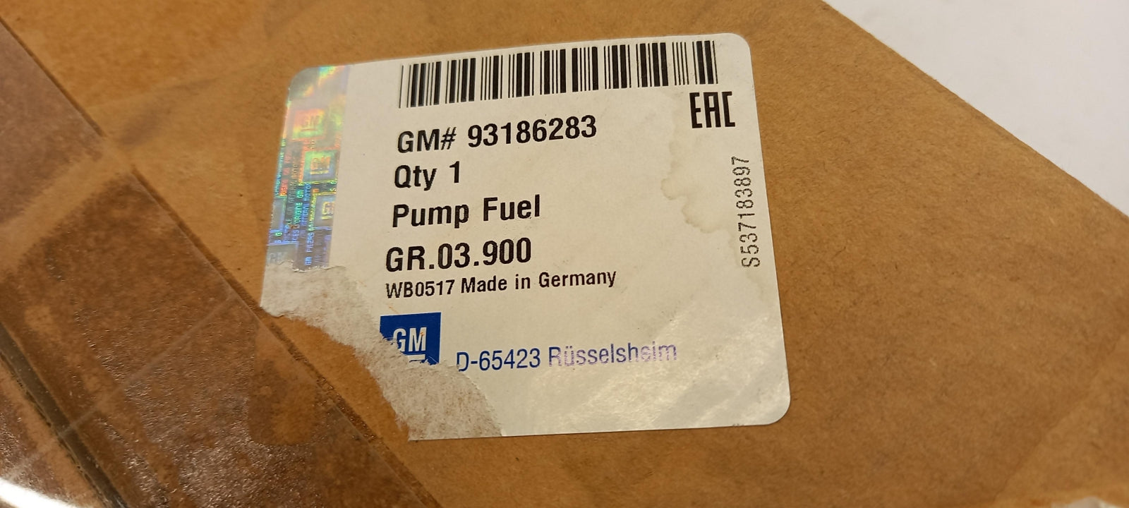 Original OE OPEL Kraftstoffpumpe 93186283