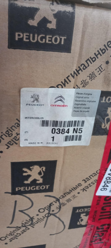 Original OE Peugeot Ladeluftkühler 0384N5