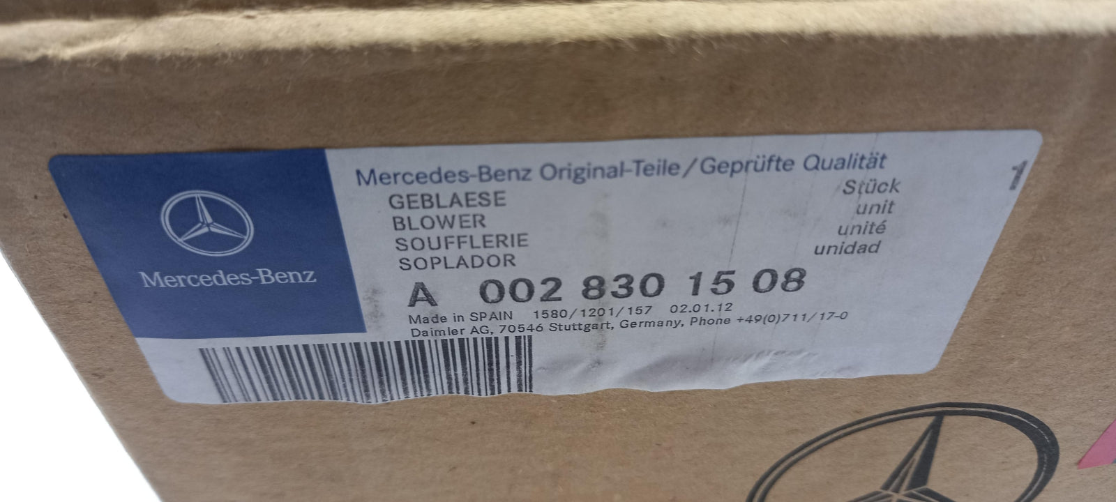 Original OE MERCEDES-BENZ Innenraumgebläse A0028301508