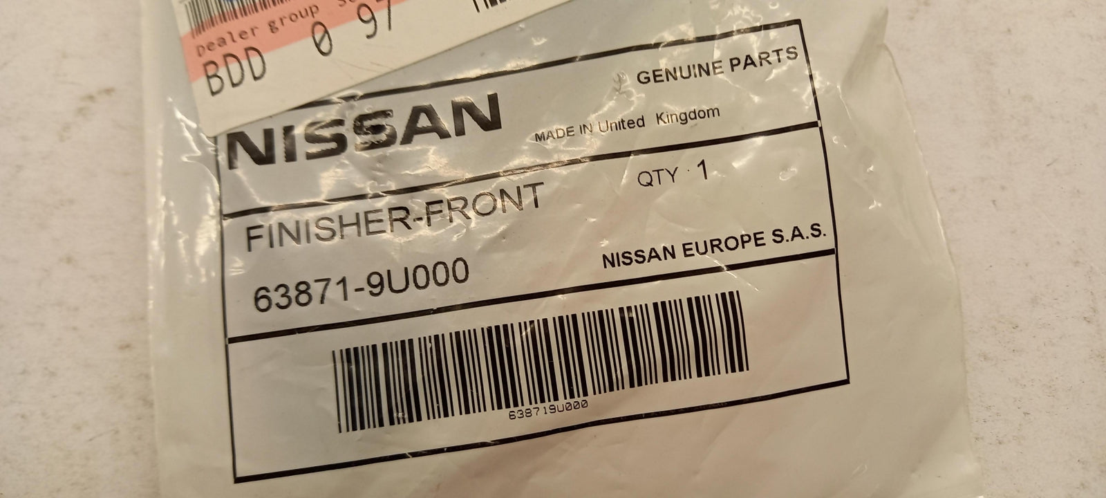 Original OE NISSAN Abdeckung 638719U000