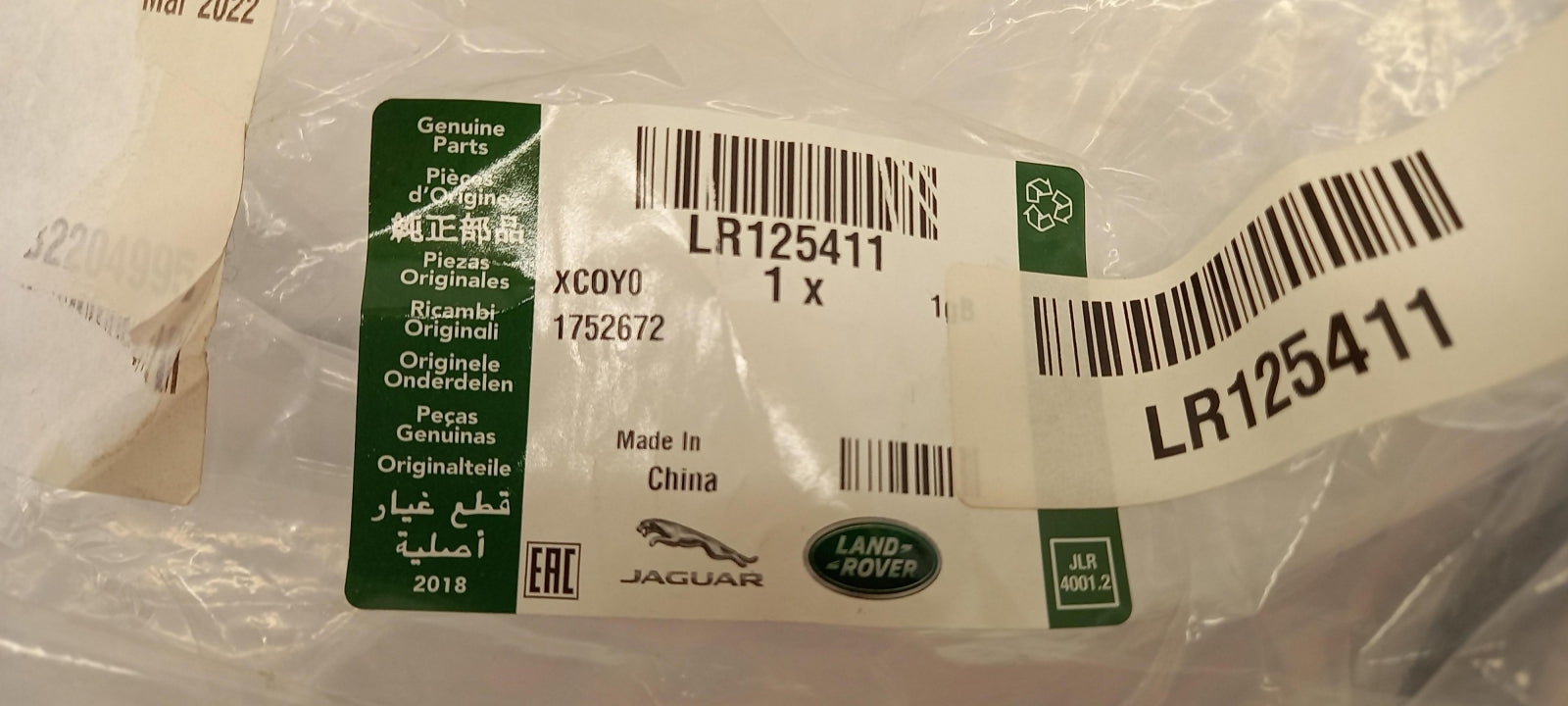 Original OE LAND ROVER Kraftstoffbehälter Entlüftungsschlauch LR125411