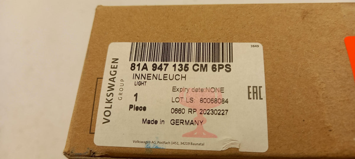Original AUDI Q2 GA Q3 F3 Innenleuchte soulschwarz 81A947135CM6PS