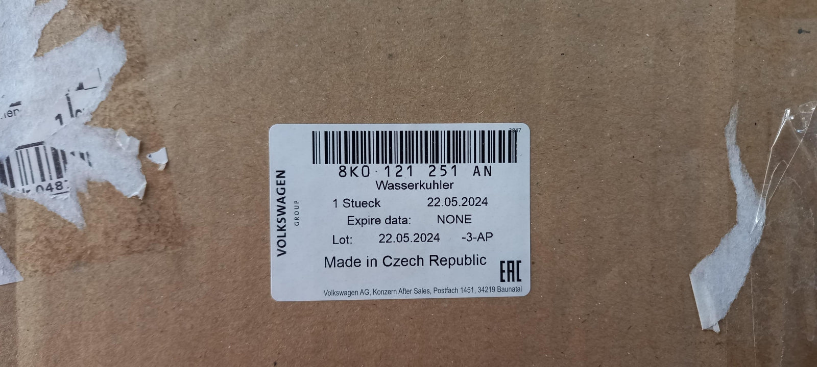 Original AUDI A4 / A5 / Q5 B8 Wasserkühler Motorkühler 2.0 TFSI 8K0121251AN