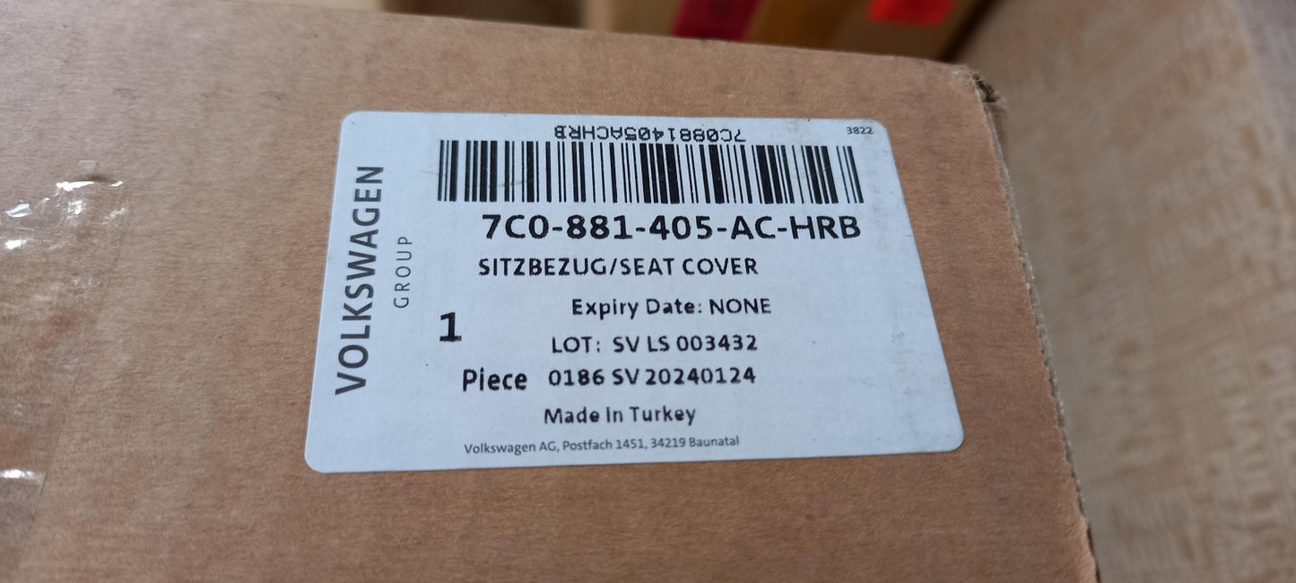 Original OE Volkswagen Sitzbezug 7C0881405ACHRB