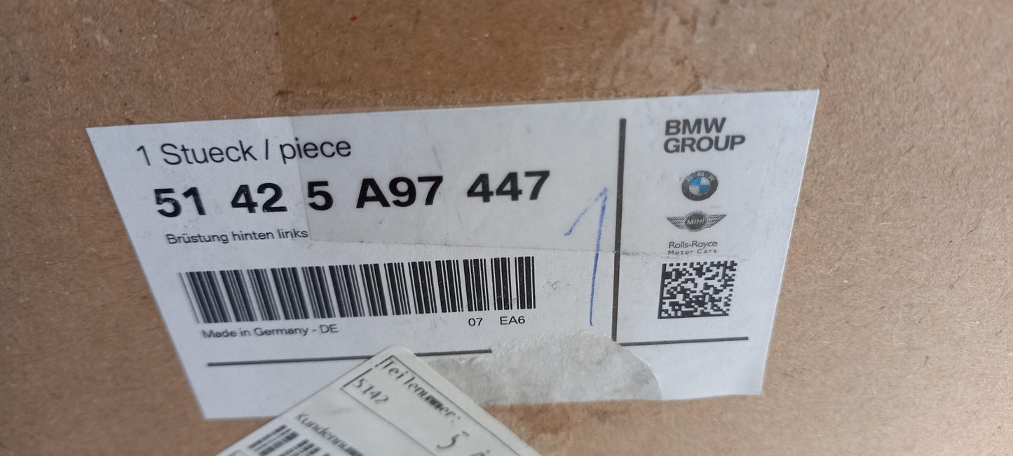 Original MINI U25 JCW Brüstung schwarz hinten links 51425A97447