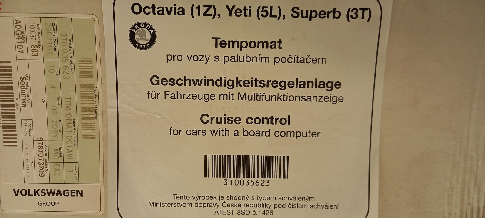 Original OE Volkswagen Schalter 3T0035623