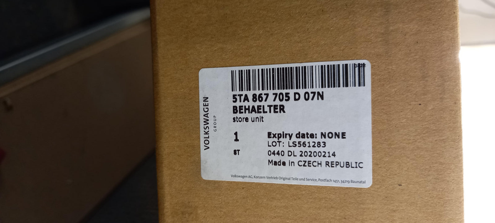 Original OE Volkswagen Koffer Boden 5TA867705D07N