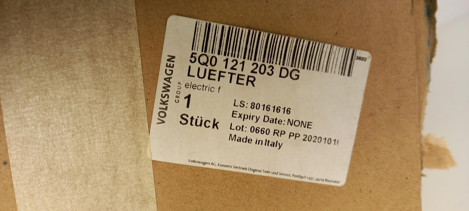 Original OE Volkswagen Motorkühlung Lüfter 5Q0121203DG