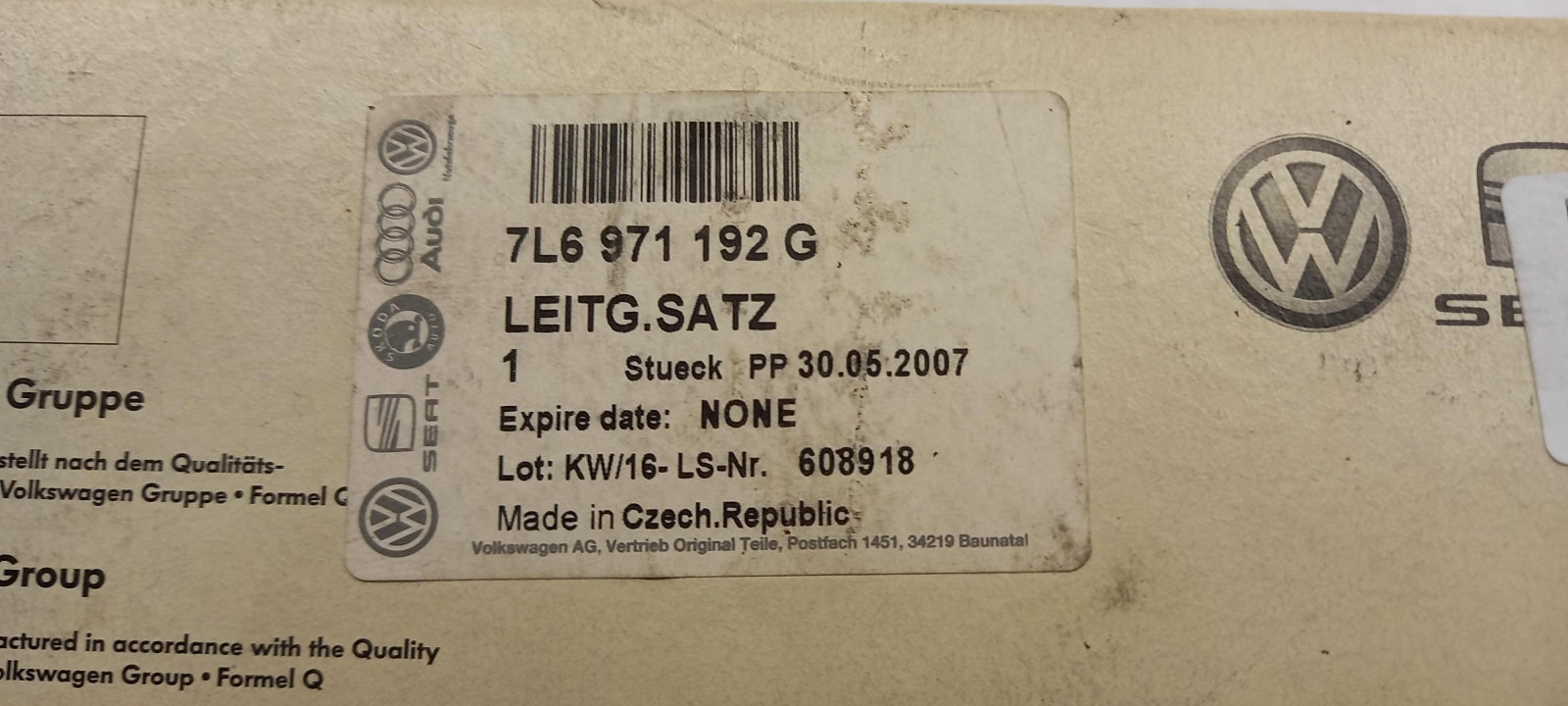 Original OE Volkswagen Kabelbaum 7L6971192G