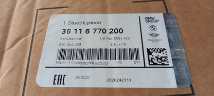 Original BMW X5 E70 E70 LCI Alufelge 8.5Jx18 ET:46 36116770200
