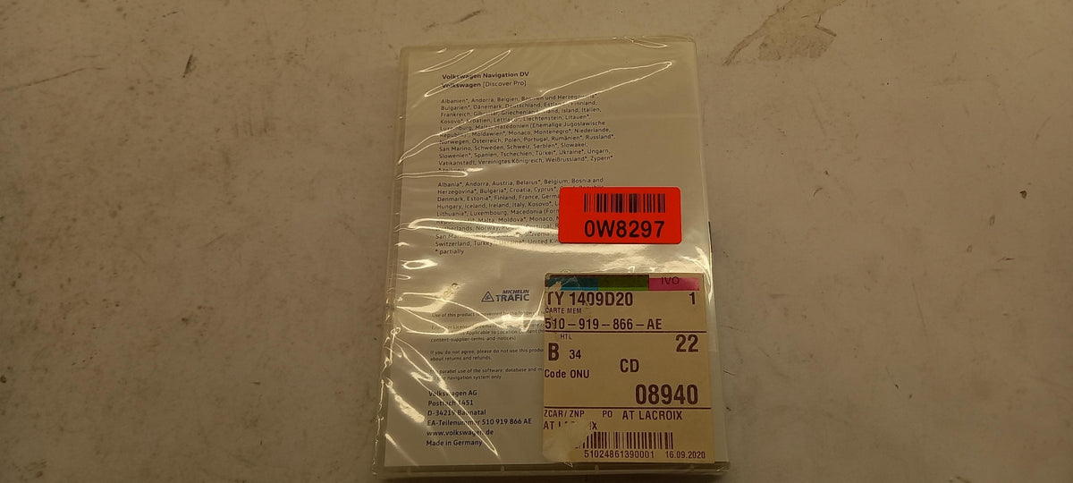Original VOLKSWAGEN SD-Karte Navigations DV Europa (V16) 510919866AE