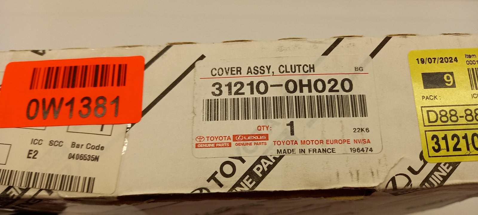 Original OE TOYOTA Kupplungsdruckplatte 312100H020