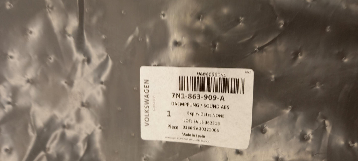 Original OE Volkswagen Isolierung 7N1863909A