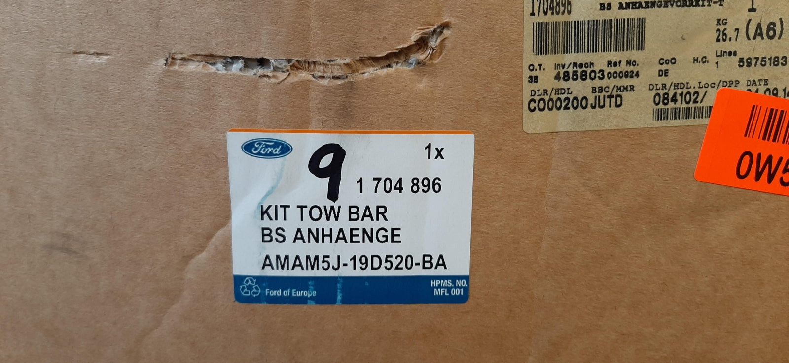 Original OE FORD Anhängerkupplung 1704896