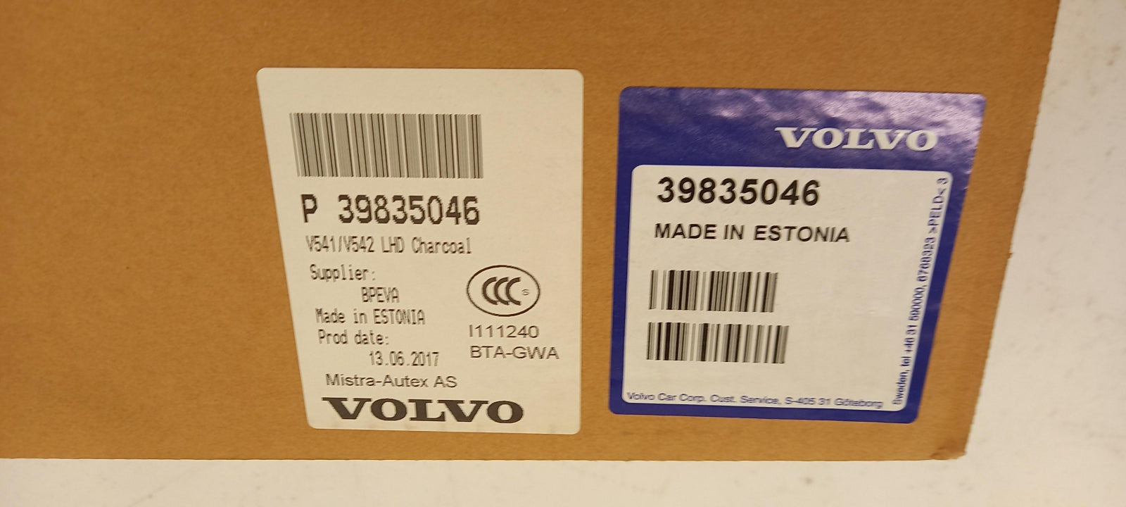 Original OE VOLVO Fußmattensatz 39835046