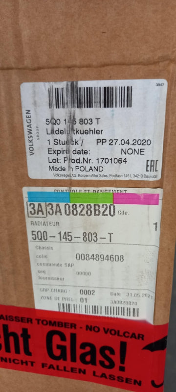Original OE Volkswagen Ladeluftkühler 5Q0145803T