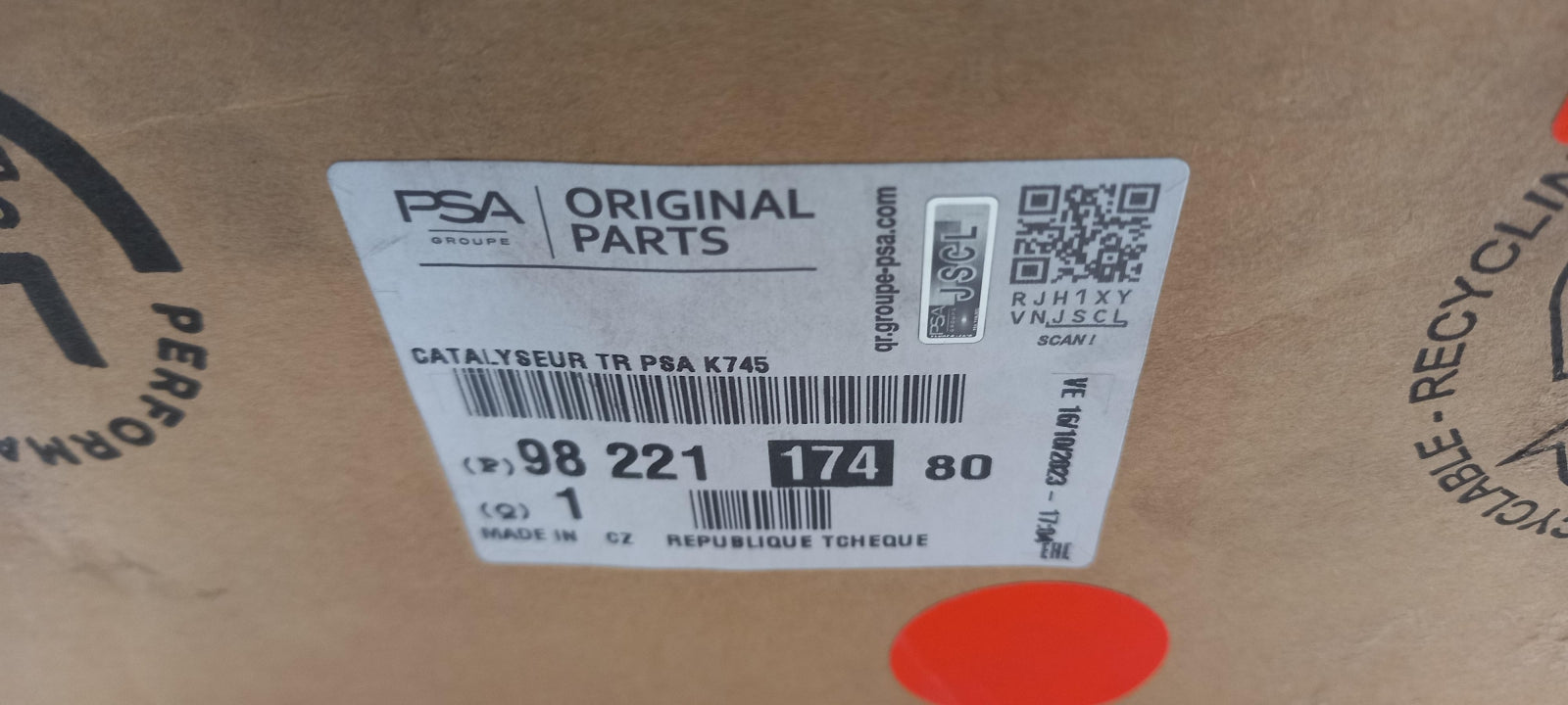 Original OE Peugeot Katalysator 9822117480