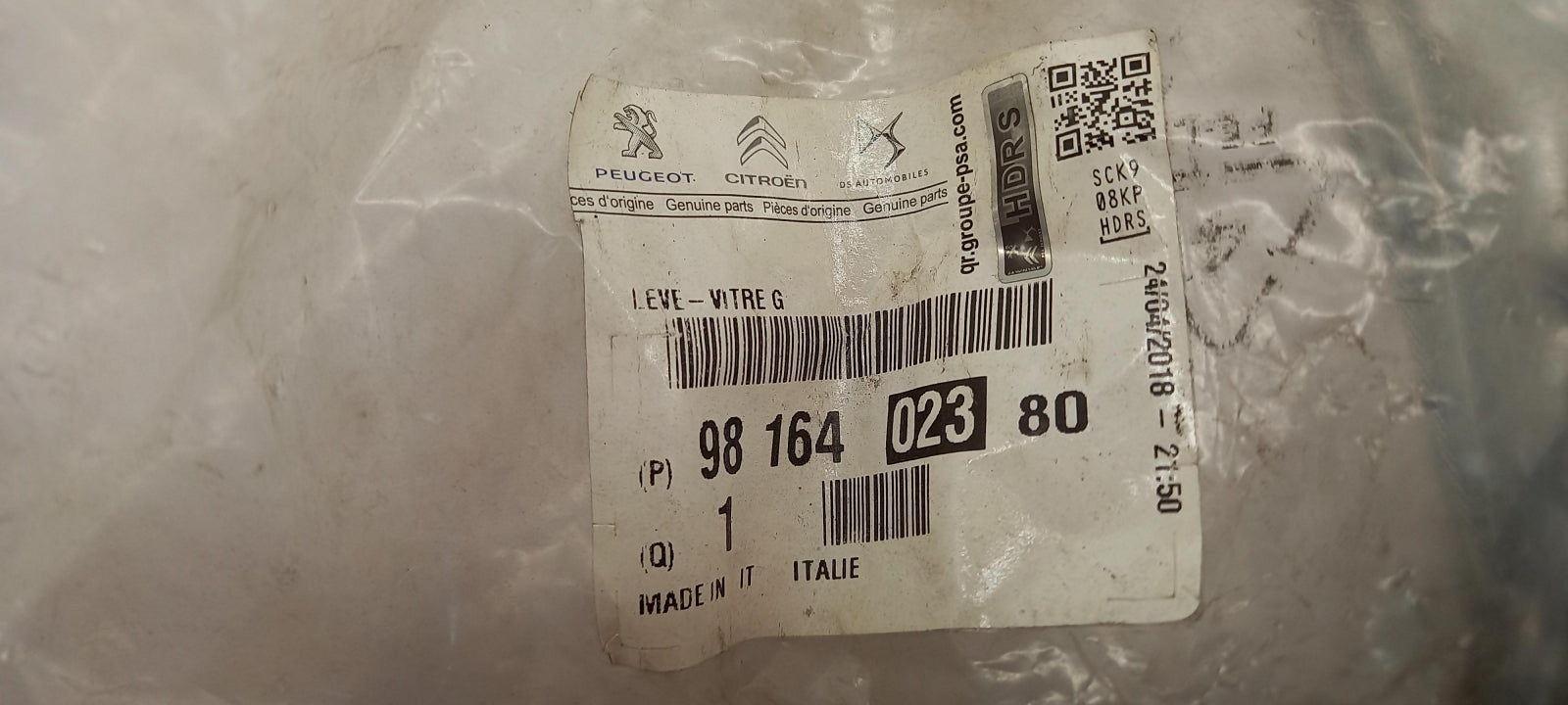 Original OE Peugeot Fensterheber 9816402380