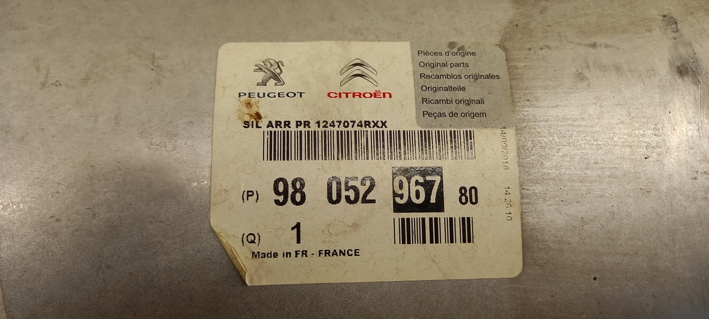 Original OE Peugeot Abgasanlage Schalldämpfer 9805296780