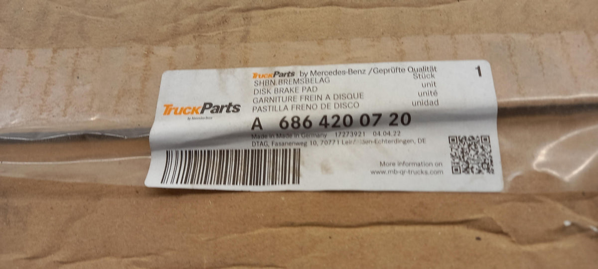 Original OE MERCEDES-BENZ Bremsbeläge A6864200720