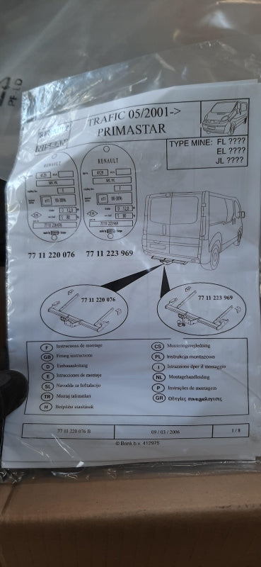 Original OE RENAULT Anhängerkupplung 7711220076