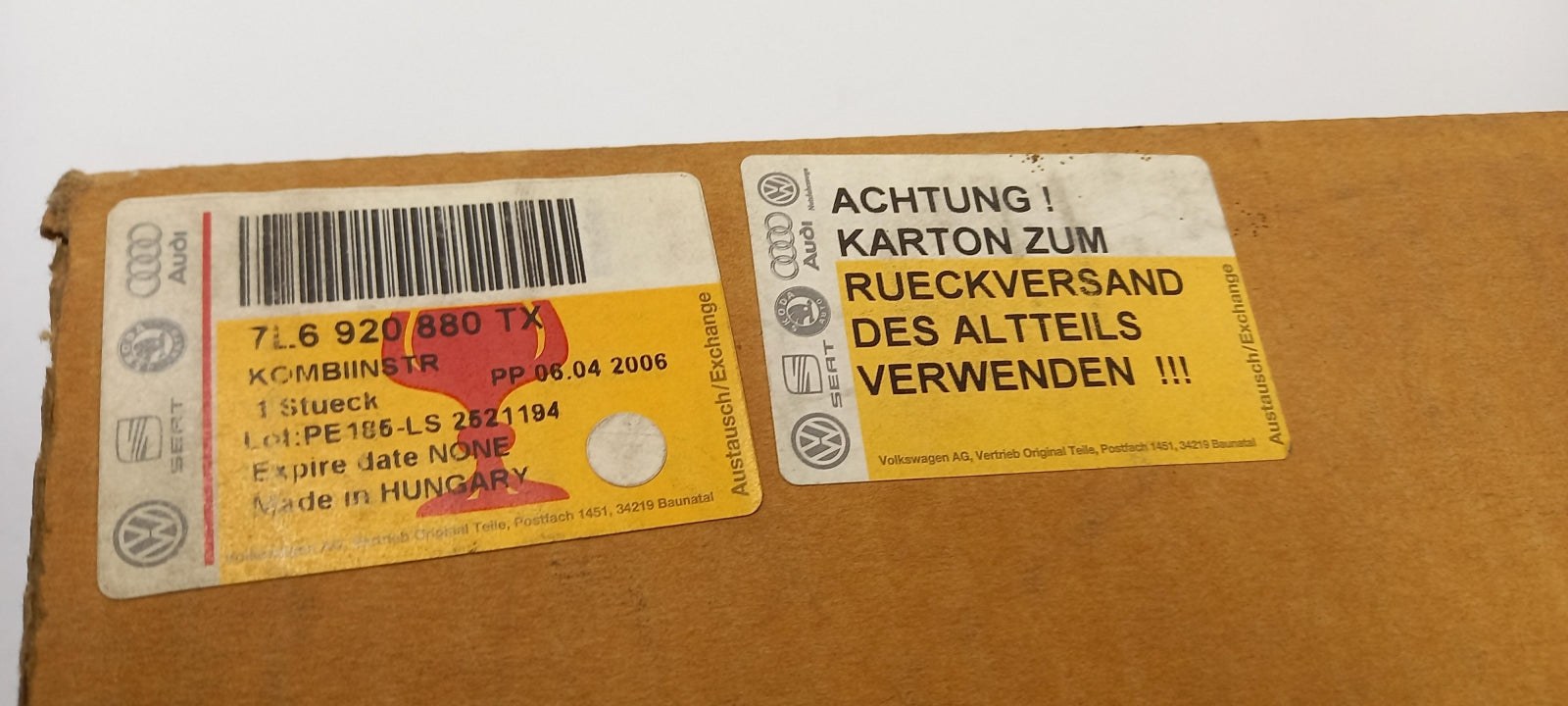 Original VOLKSWAGEN Touareg -2007  Kombiinstrument 7L6920880TX