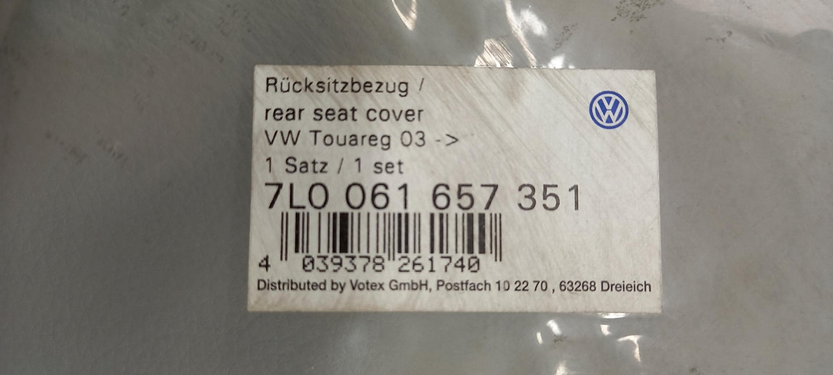 Original VW Touareg 7L Rücksitzbezug grau 7L0061657351