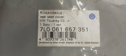 Original VW Touareg 7L Rücksitzbezug grau 7L0061657351