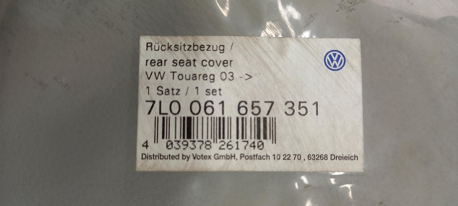 Original OE Volkswagen Sitzbezug 7L0061657351