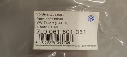 Original VW Touareg 7L Vordersitzbezug grau 7L0061601351