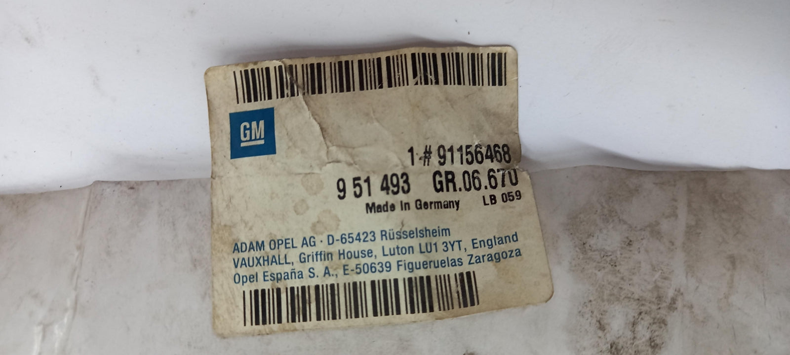 Original OE OPEL Turbolader Ölleitung 91156468