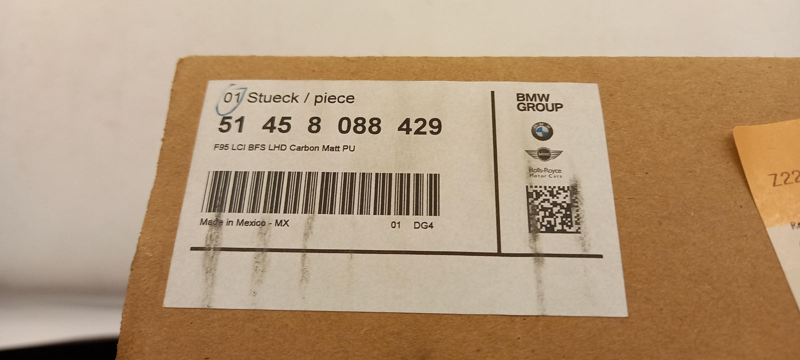 Original OE BMW Mittelkonsole Teil 51458088429